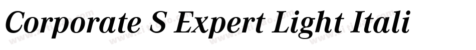 Corporate S Expert Light Italic OsF字体转换